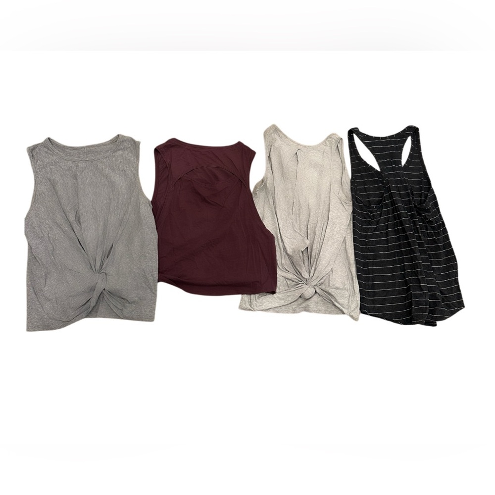 Lululemon tanks size 6
4 tanks in perfect condition. No wear or stains